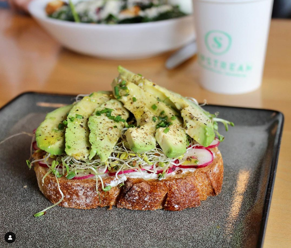 avacado toast at Slipstream