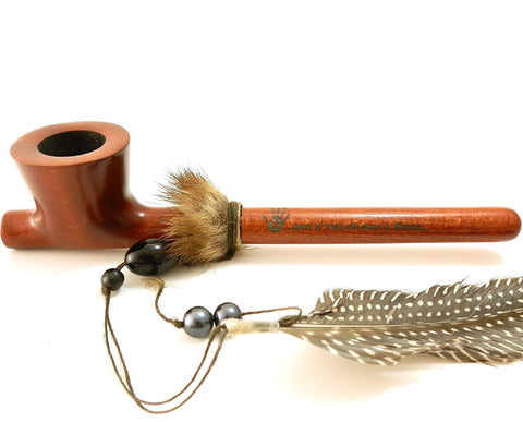 Lakota Indian Spirit Peace Pear Wood Tobacco Pipe pic image