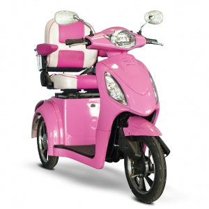 pink electric moped