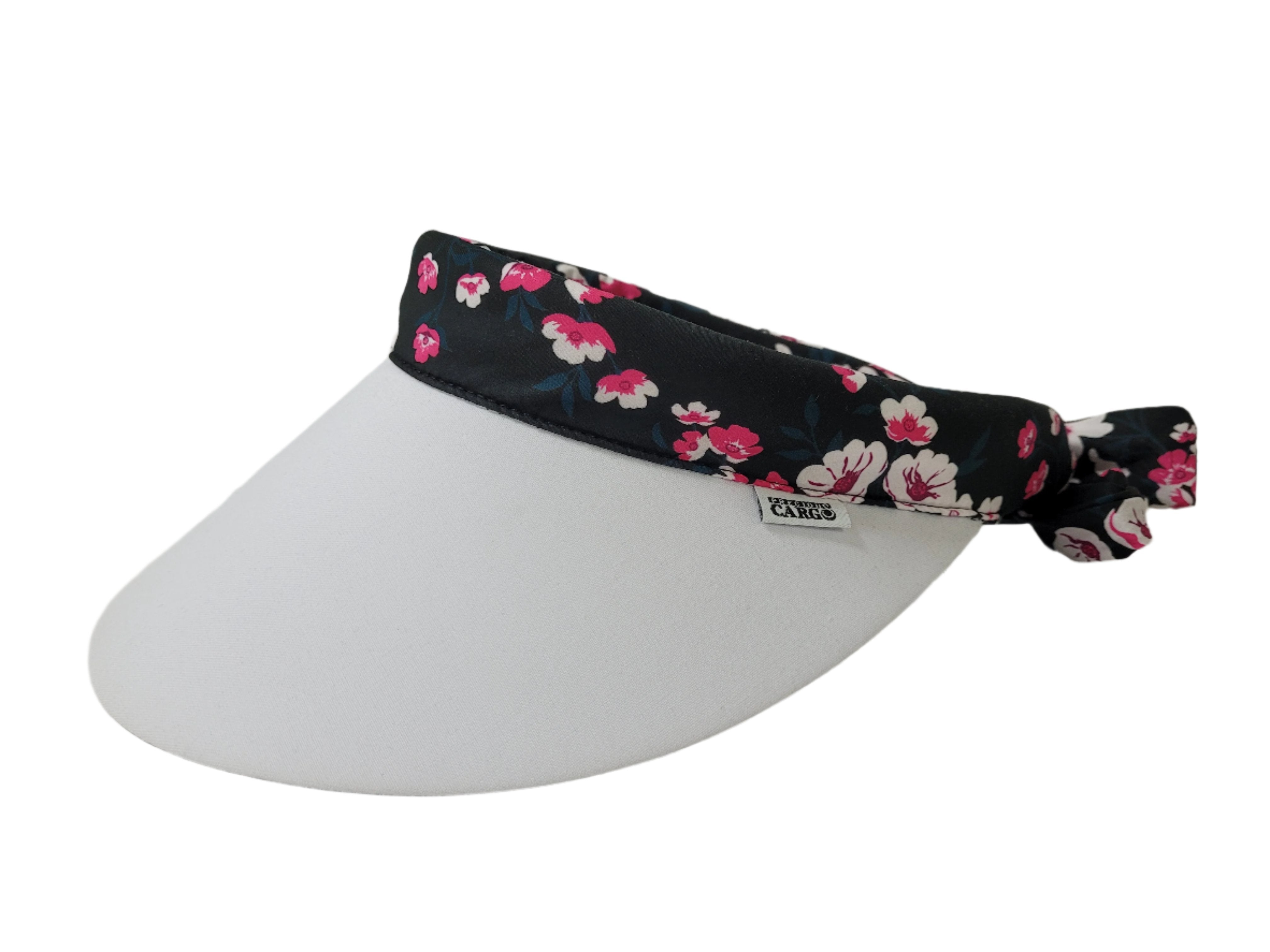 Reversible Visor II White-Black-Cherry Blossom