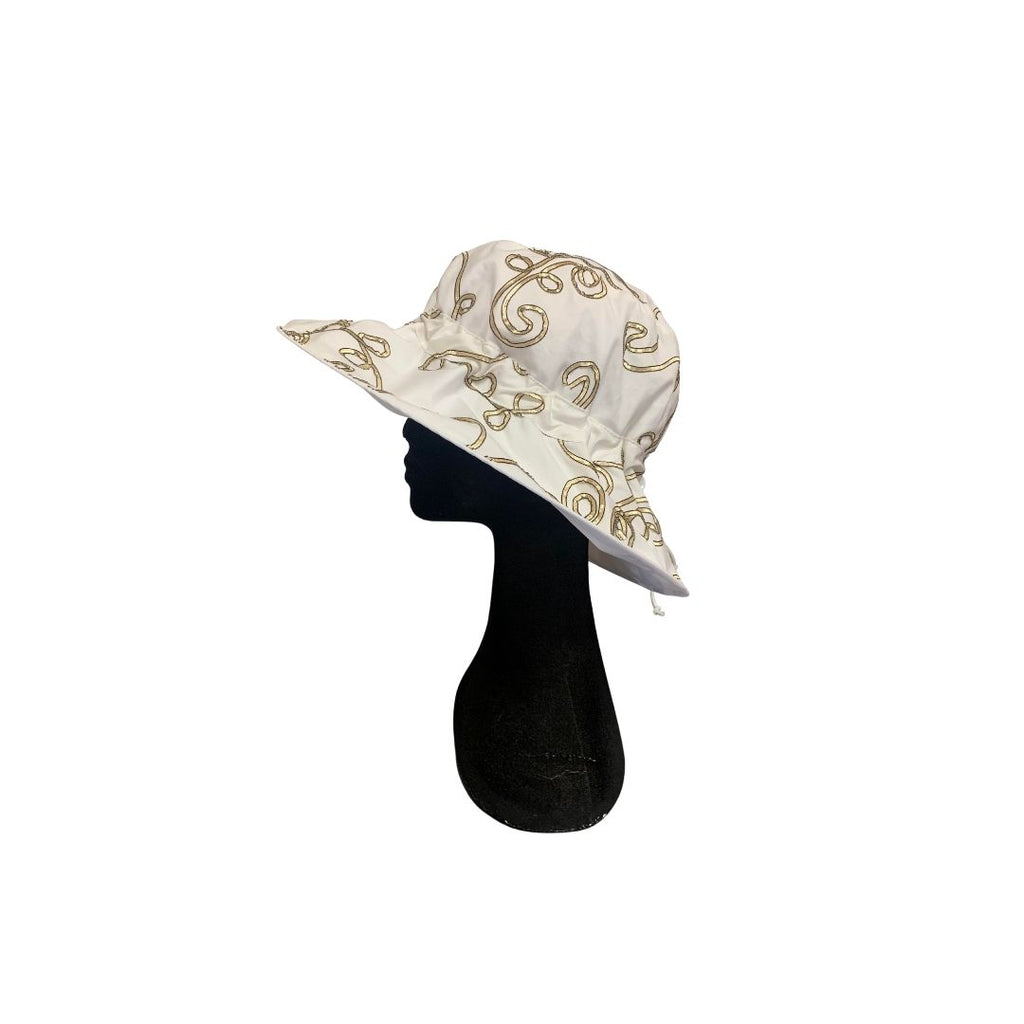 gold floppy hat