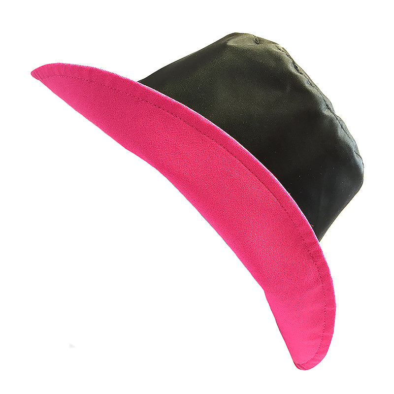 Wet Weather Bucket Hat || Black - Hot Pink