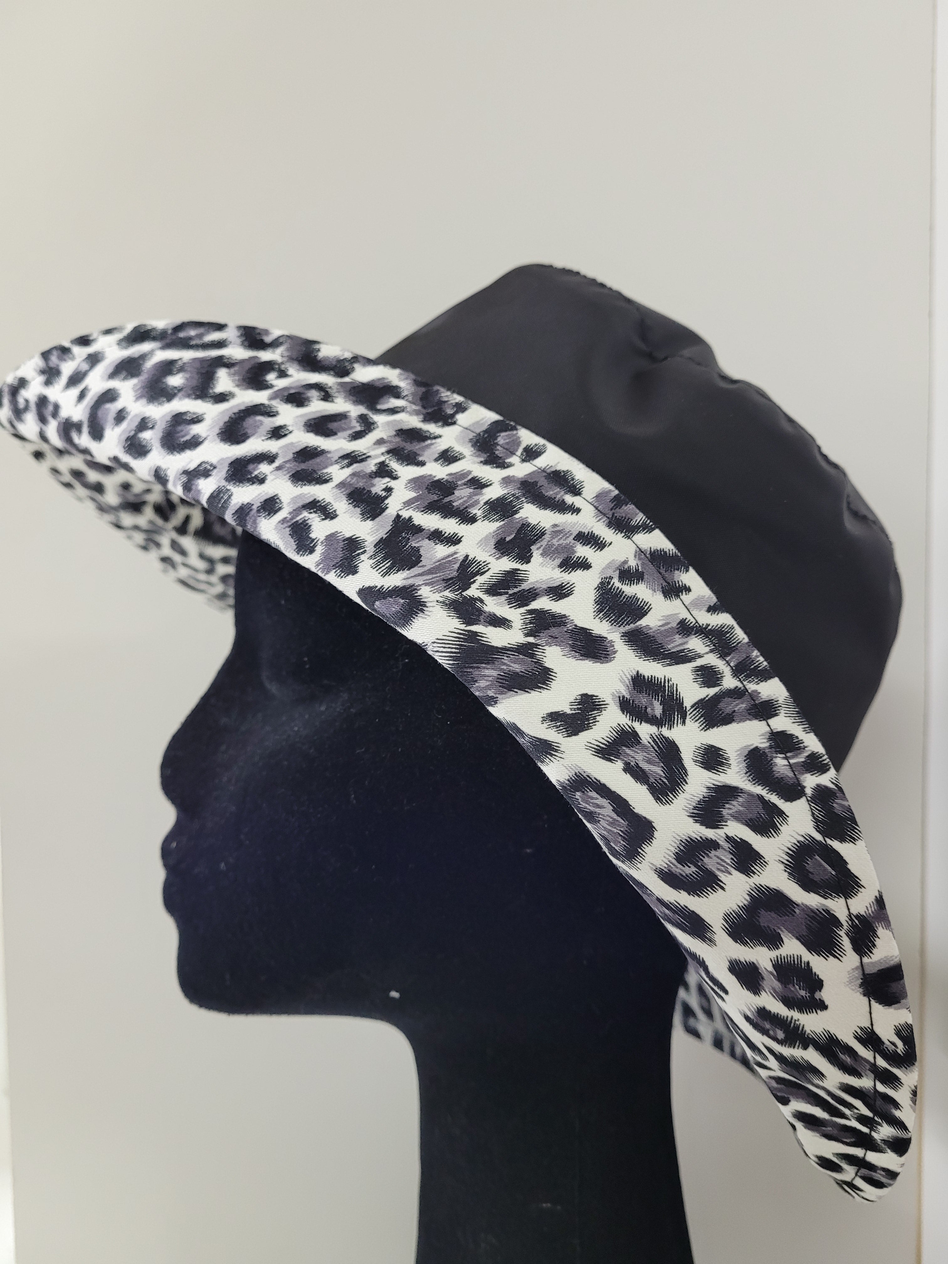 Wet Weather Bucket Hat || Black - Leopard Strokes