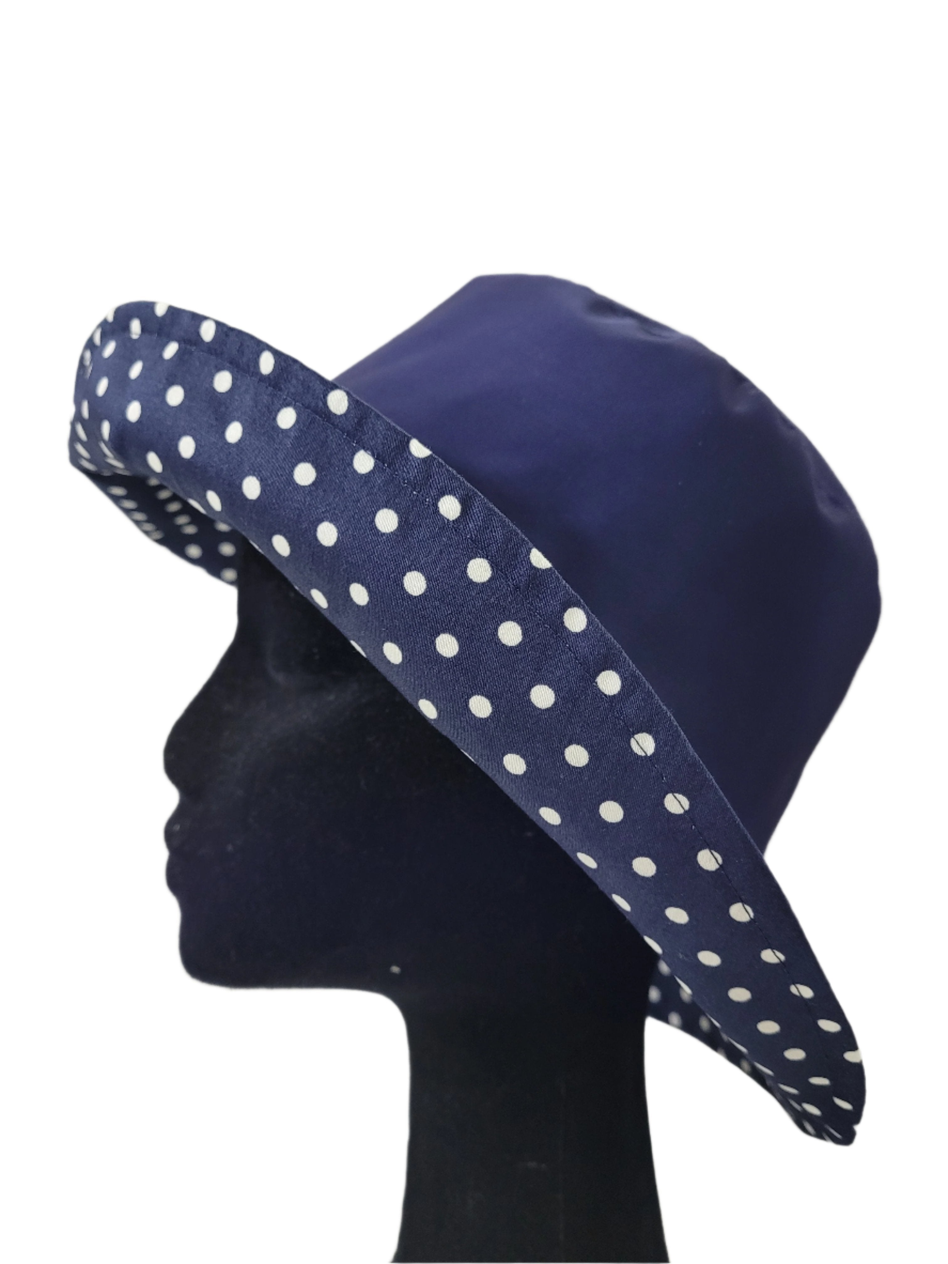 Wet Weather Bucket Hat  || Navy Spot