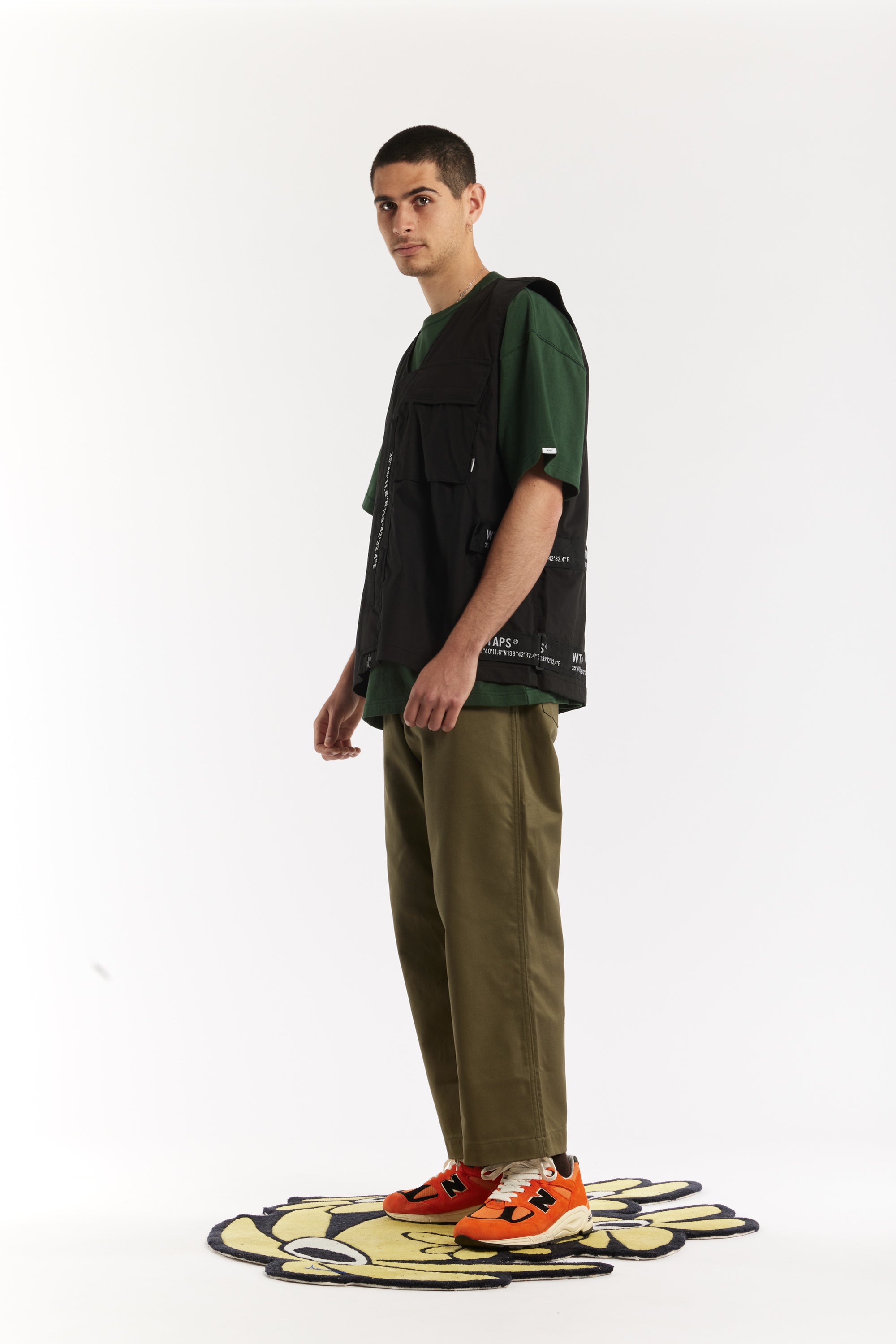 試着のみ＜WTAPS＞HAGGERZ / VEST / COTTON. POPLIN ベストBLACK 付属 