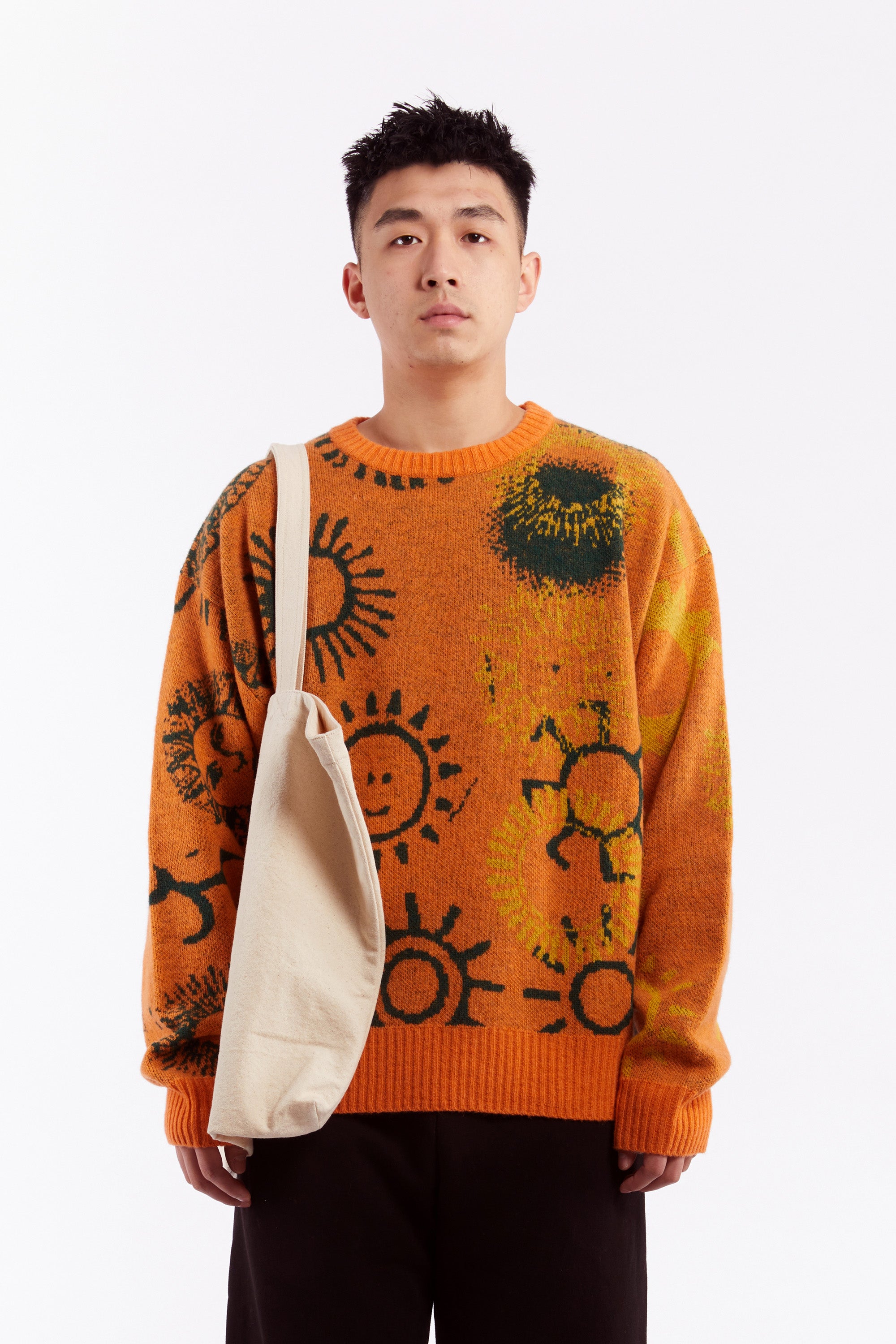 MANY MANY SUNS AGO KNIT SWEATER (ALL OVER) -