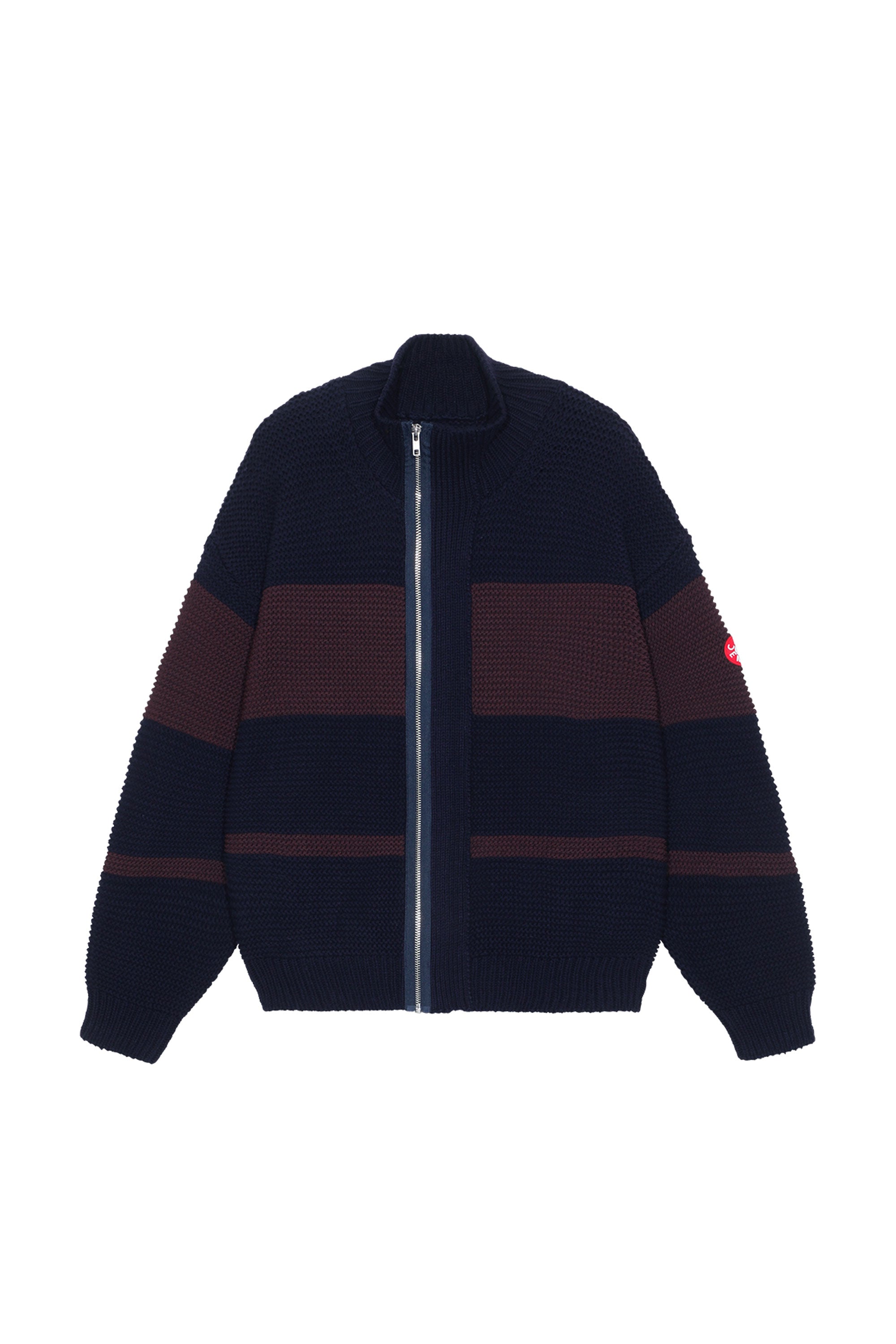 CAV EMPT - WASHED LINE ZIP UP KNIT -