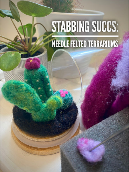 Stabbing Succs: Needle Felted Terrariums