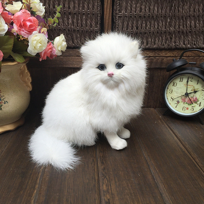 realistic plush cat