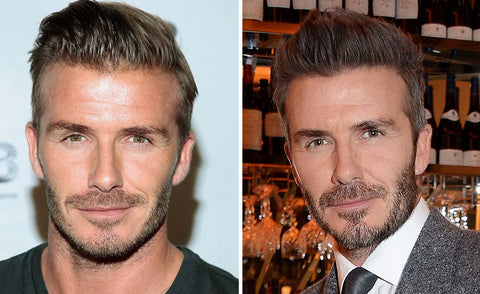 David Beckham with short beard