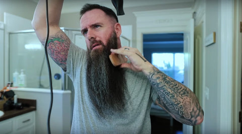 how to brush beard
