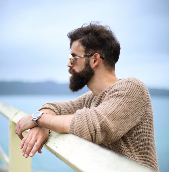 man at the beach with beard