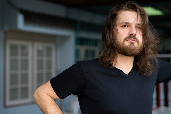 man with long hair and beard