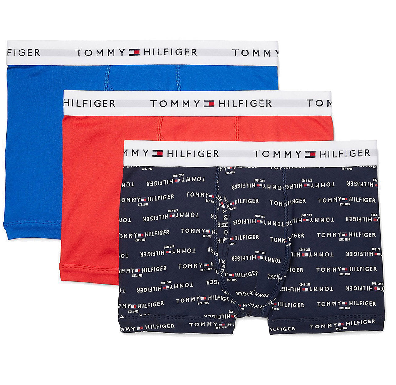 tommy hilfiger men's underwear 3 pack cotton stretch trunks
