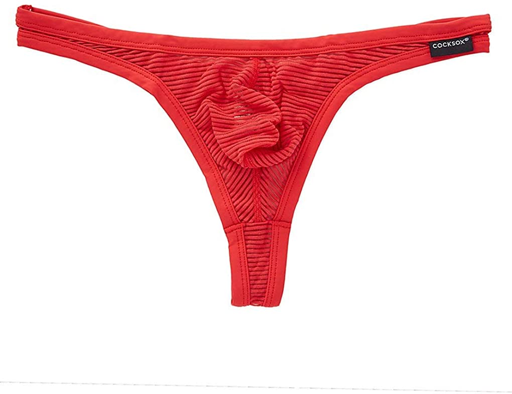 Cocksox Men's Enhancing Pouch Sheer Thong Cx05sh Cupid Red Large for ...