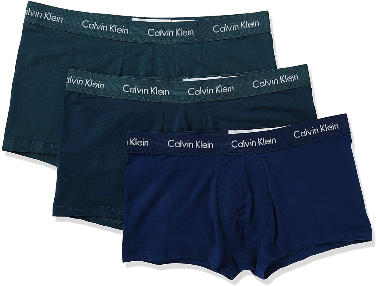 Calvin Klein Men's Underwear Cotton Stretch Low-Rise Trunks 3 Pack ...