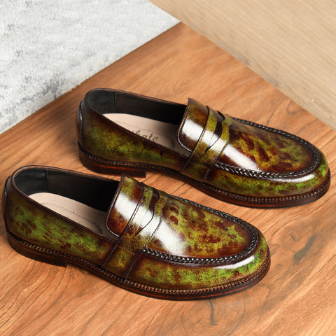 Penny Loafers - Green