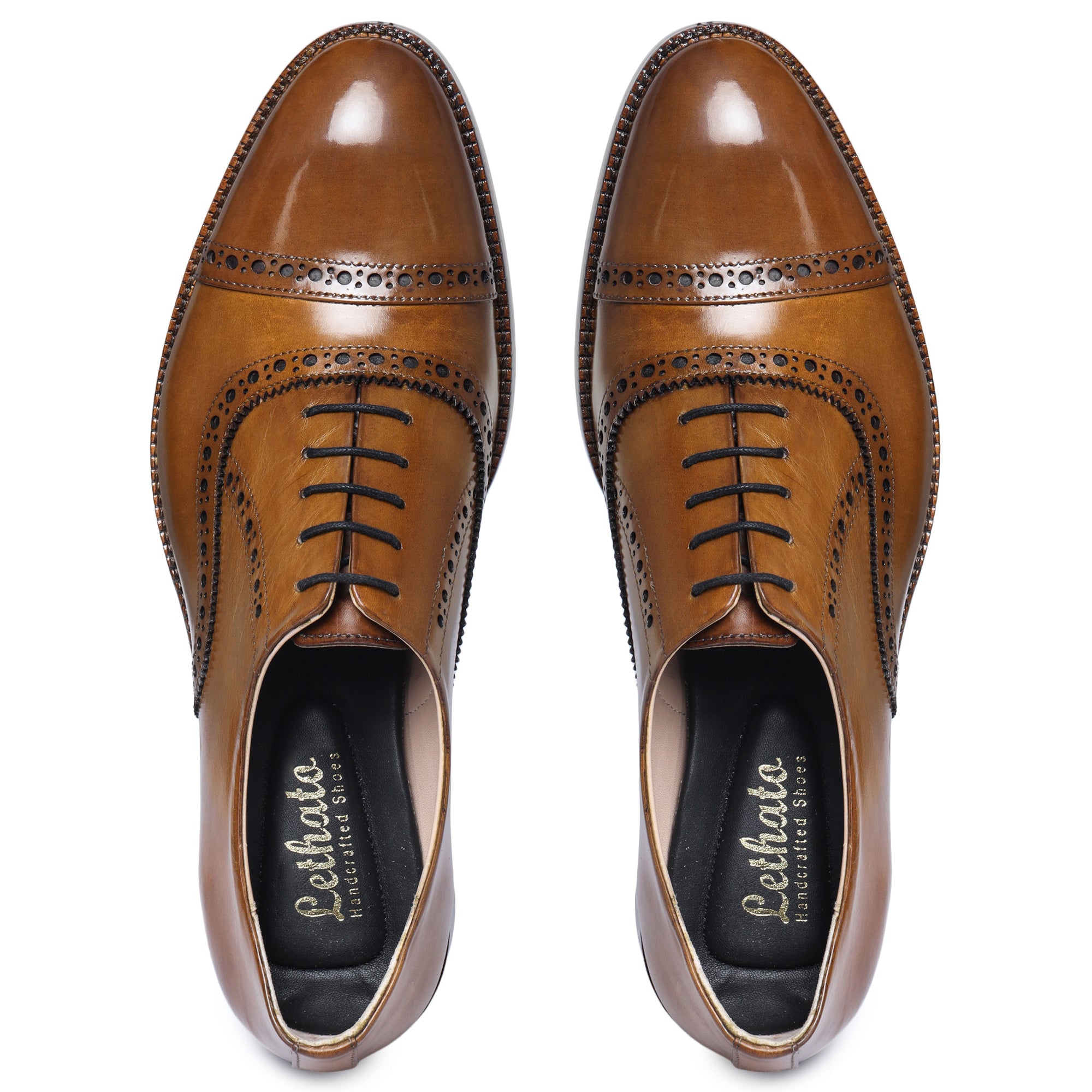 Whole cut Oxford Dress Shoes for Men- Golden