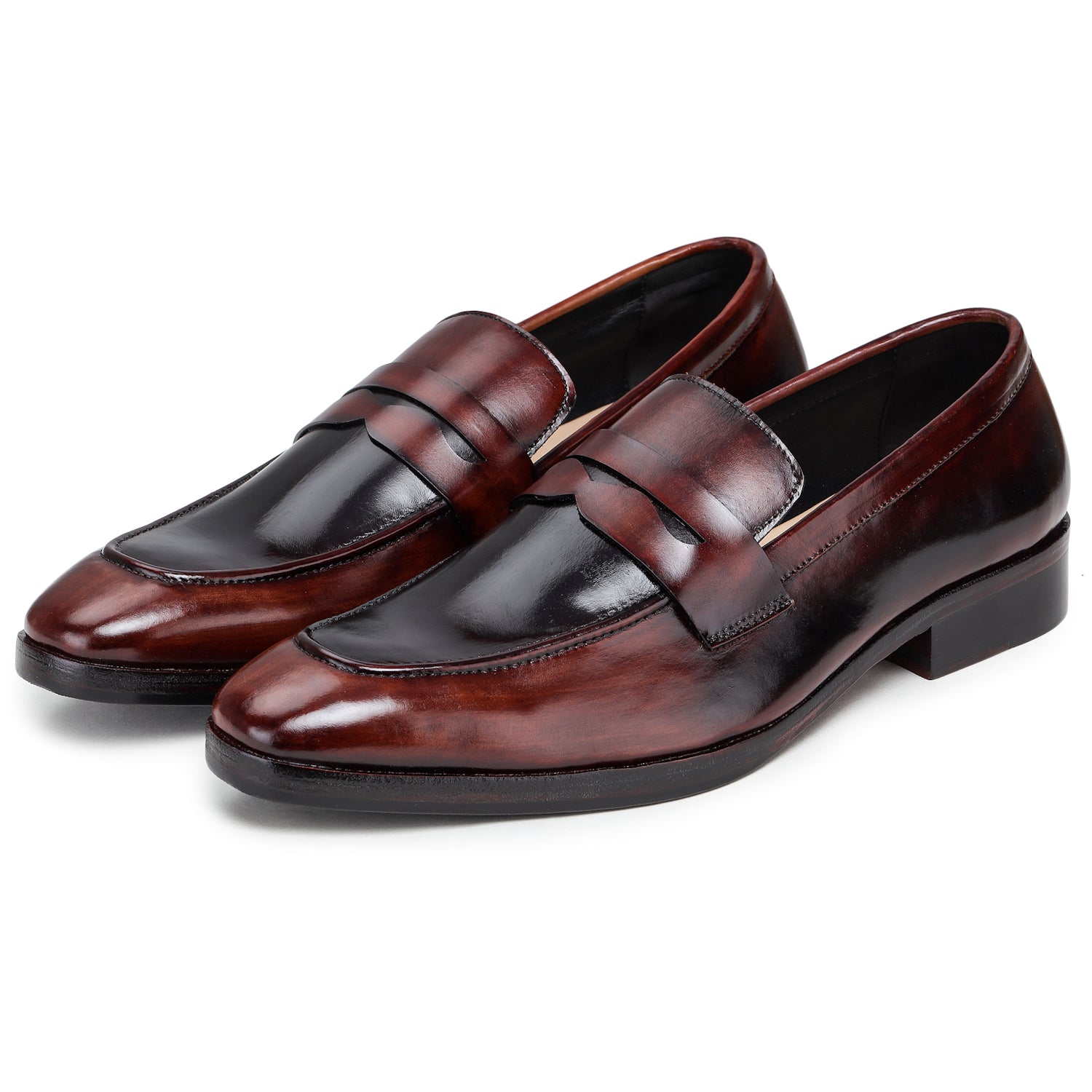 Buy Lethato Penny Driver Loafers - Reddish Brown