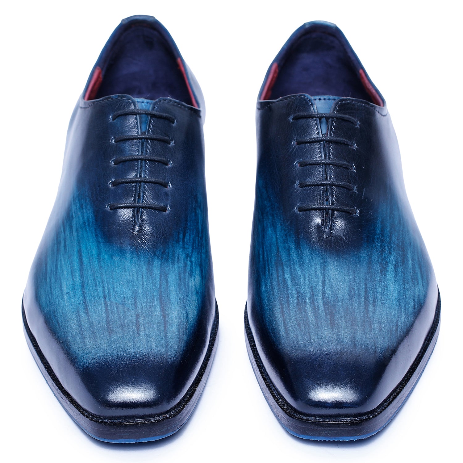 blue leather dress shoes