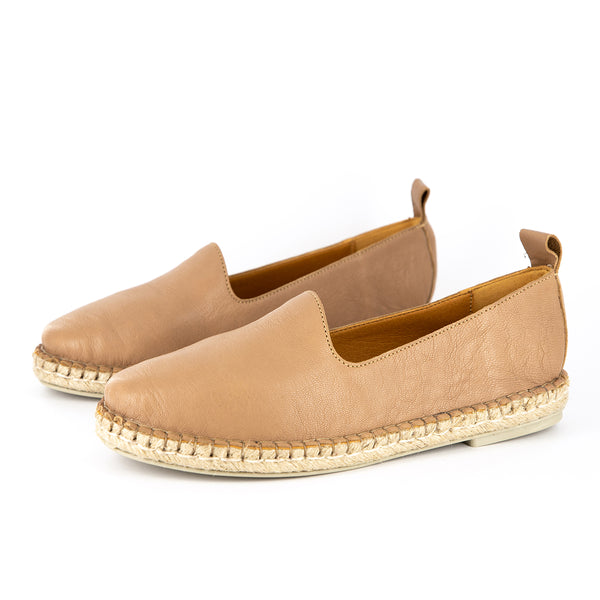 Indzima : Ladies Leather Espadrille Shoe in Cream Cayak – Tsonga