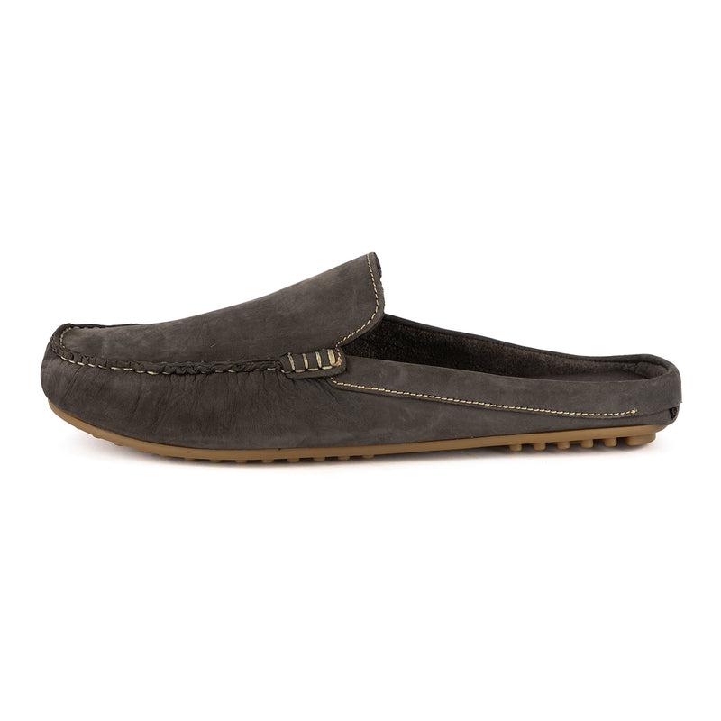 Umgibe : Men's Leather Mule in Choc Nubuck – Tsonga