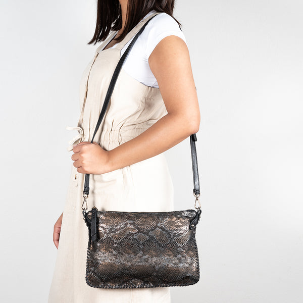 Ped python leather cross body bag | snakeskin bag | small crossbody bag |  small leather bag | snakeskin purse | small sling bag | small shoulder bag  (Cherry): Handbags: Amazon.com