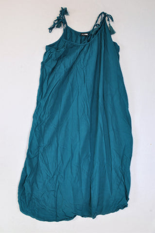 Oakridge Teal Tassel Tie Strap Dress Women Size 16/18