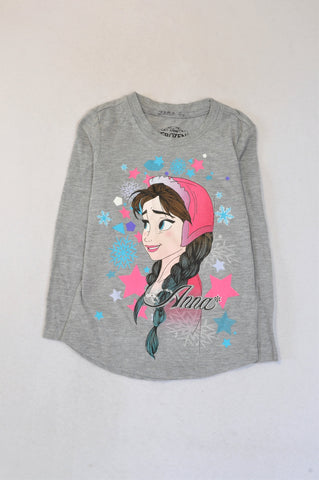 Disney Grey & Pink Anna T-shirt Girls 4-5 years