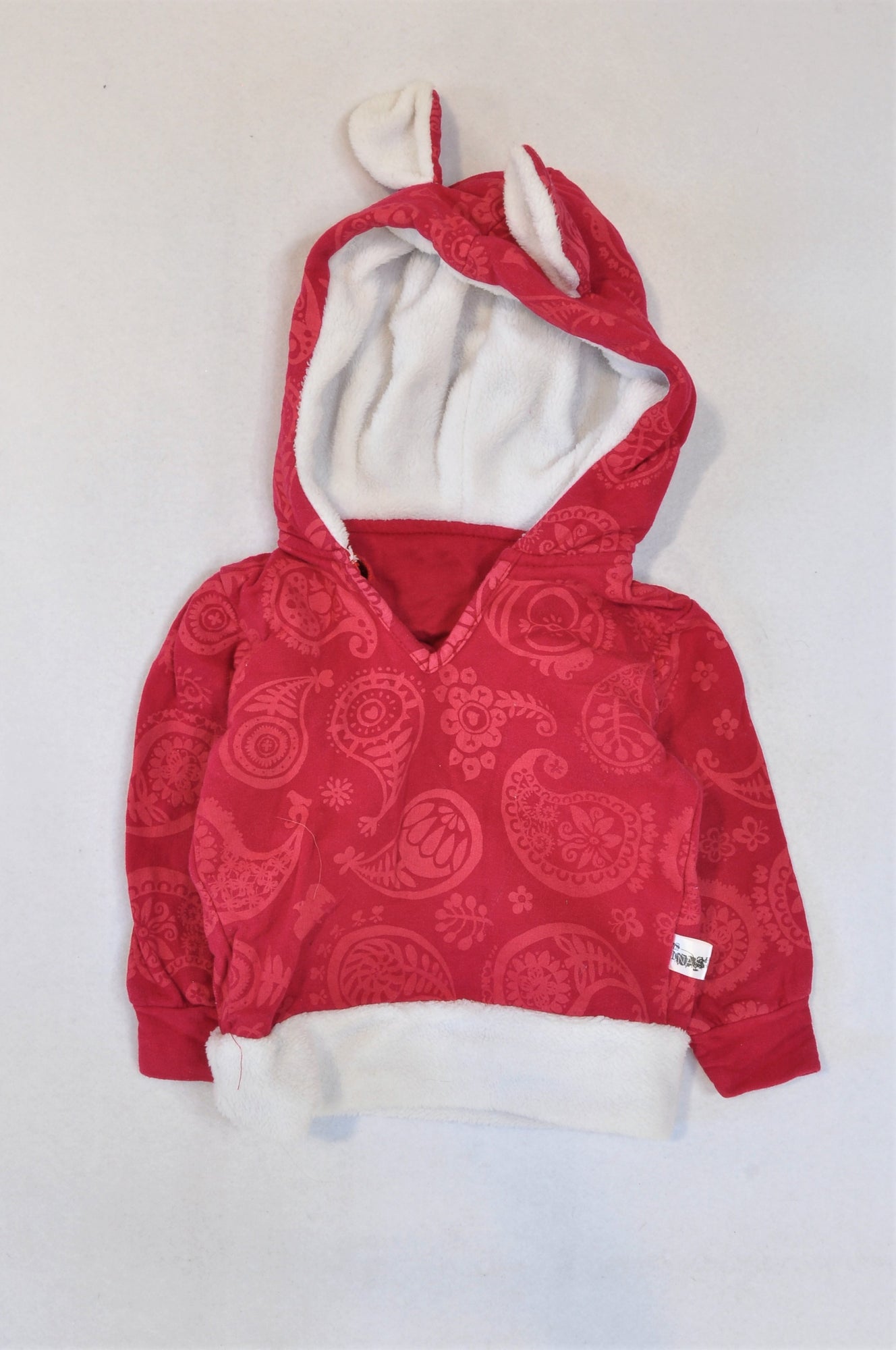 red paisley hoodie