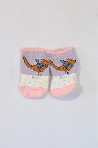 New Disney Purple & Pink Roo Socks Girls 0-3 months