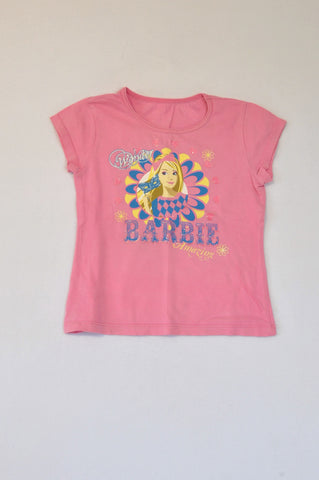 Woolworths Pink Wonder Barbie T-shirt Girls 4-5 years