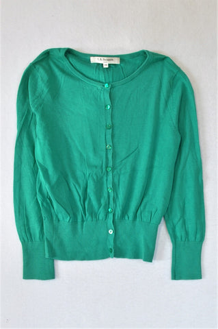 L. K. Bennett Green Cropped Cardigan Women Size XS