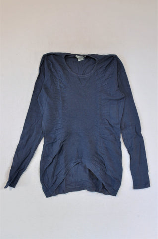 Urban Blue Hi-Lo Hem Long Sleeve Top Women Size XS