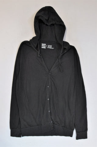 Effekt Black Hooded Cardigan Women Size XS