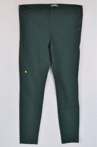 Woolworths Forest Green Side Zip Chinos Women Size 16
