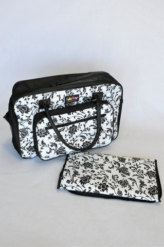 Baby Things White & Black Paisley Nappy Bag Unisex N-B to 3 years