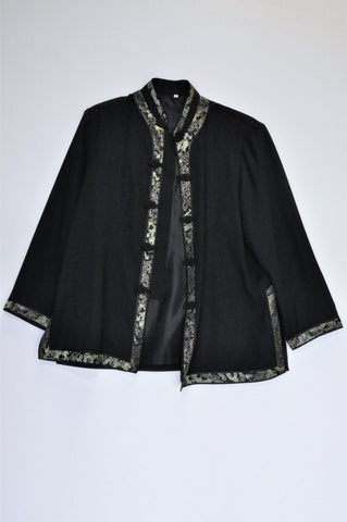 Unbranded Black Oriental Jacket Women Size 16