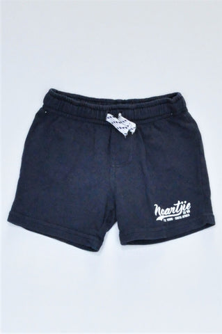 Naartjie Navy Drawstring Shorts Boys 12-18 months