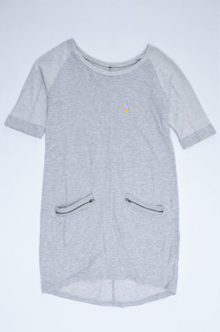 Unbranded Grey Pocket Zip Detail 3/4 Sleeve Dress Women Size 12