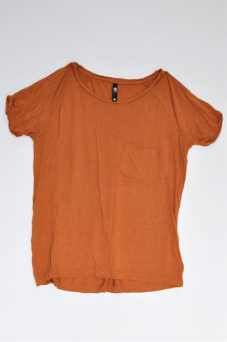 Mr. Price Burnt Orange Pocket T-shirt Women Size 12