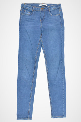 Zara Dark Blue Regular Denim Skinny Jeans Women Size 8