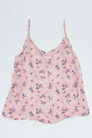 Refinery Dusty Pink Floral Tank Top Women Size 8