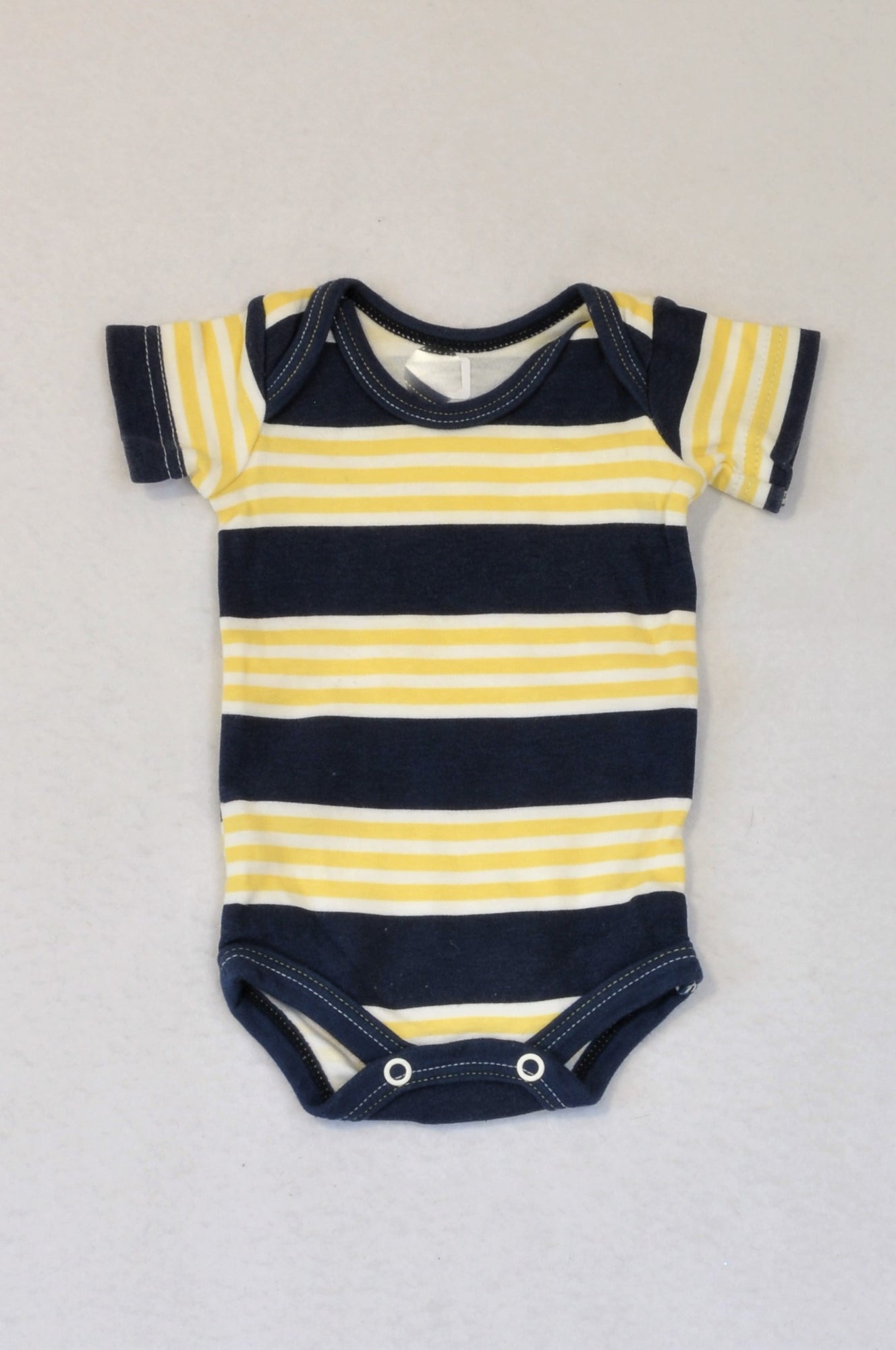 striped baby grow