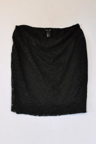H&M Black Lace Maternity Skirt Size L