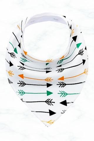 New Seadog Baby Cool White Minimal Range Horizontal Arrows Bandana Bib Unisex N-B to 2 years