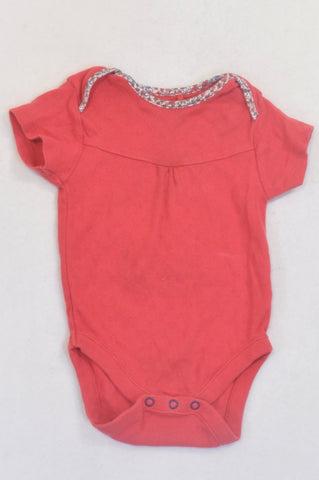 Next Coral & Heart Print Baby Grow Girls 6-9 months