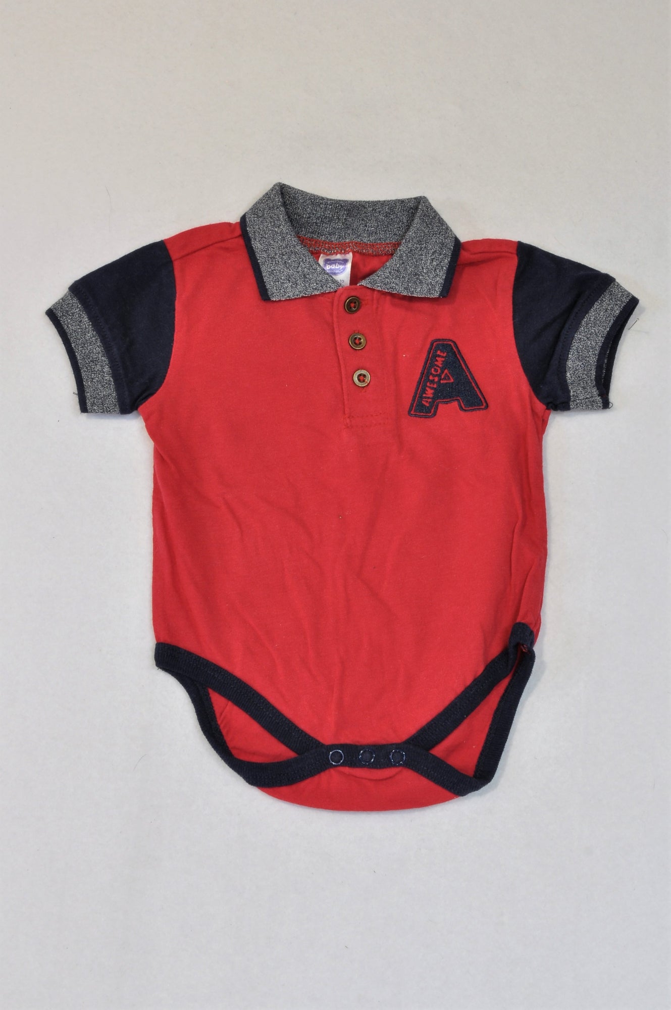 collared baby grow