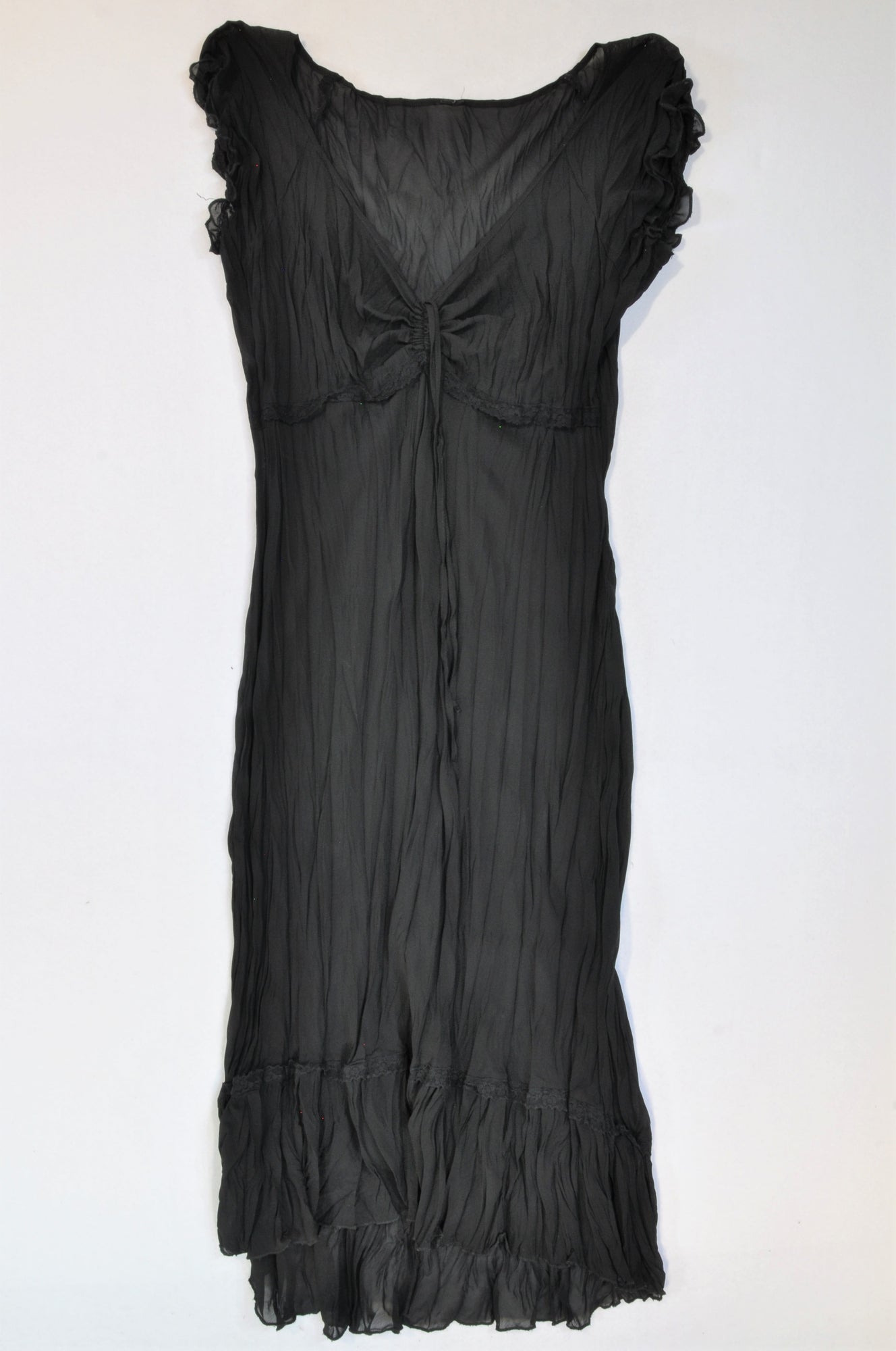 Truworths Black Sheer Crinkle Dress 