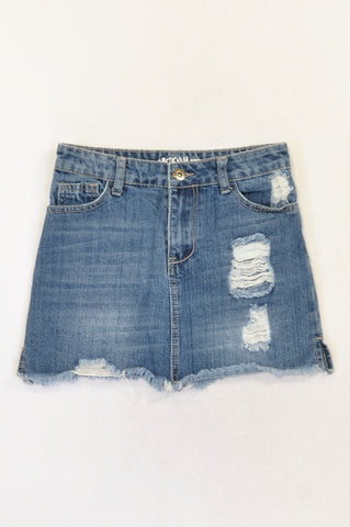 Soda Bloc Stone Washed Distressed Mini Skirt Girls 12-16  or Women Size 4